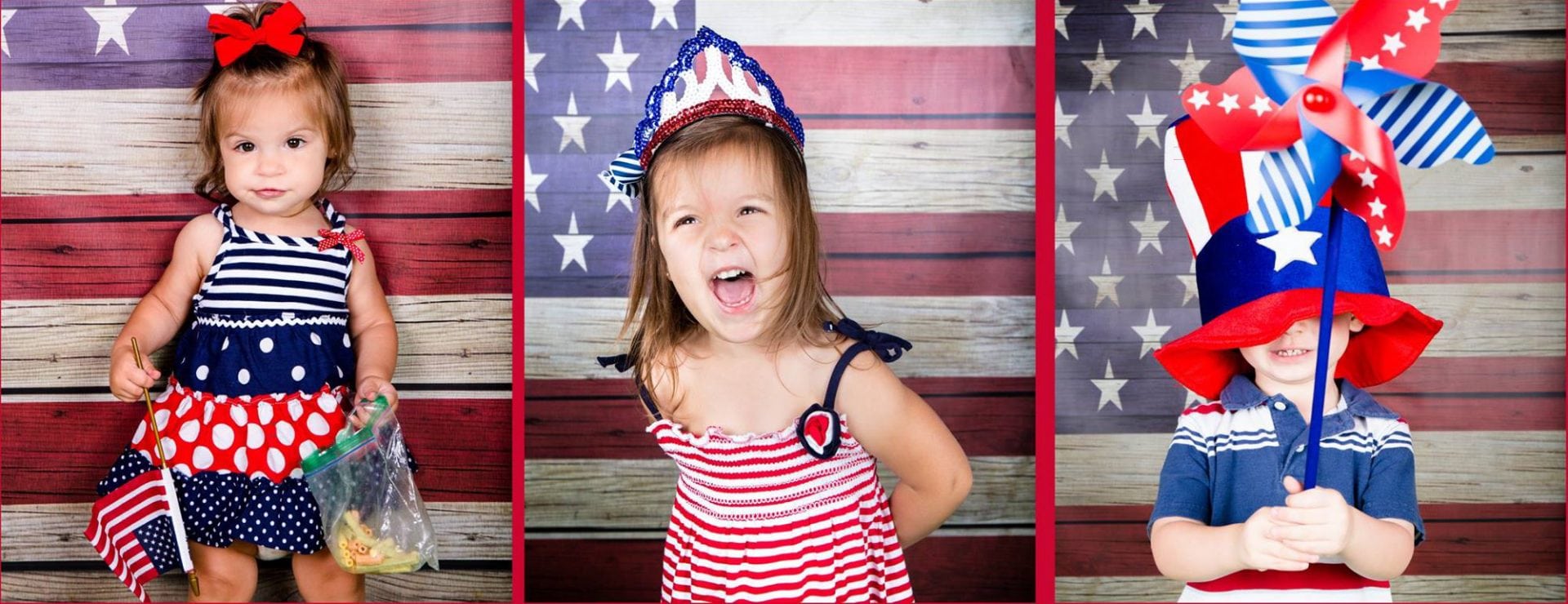 Americana Picnic Monthly Mini Sessions 4th of July themed at the Moments & Milestones Studio!